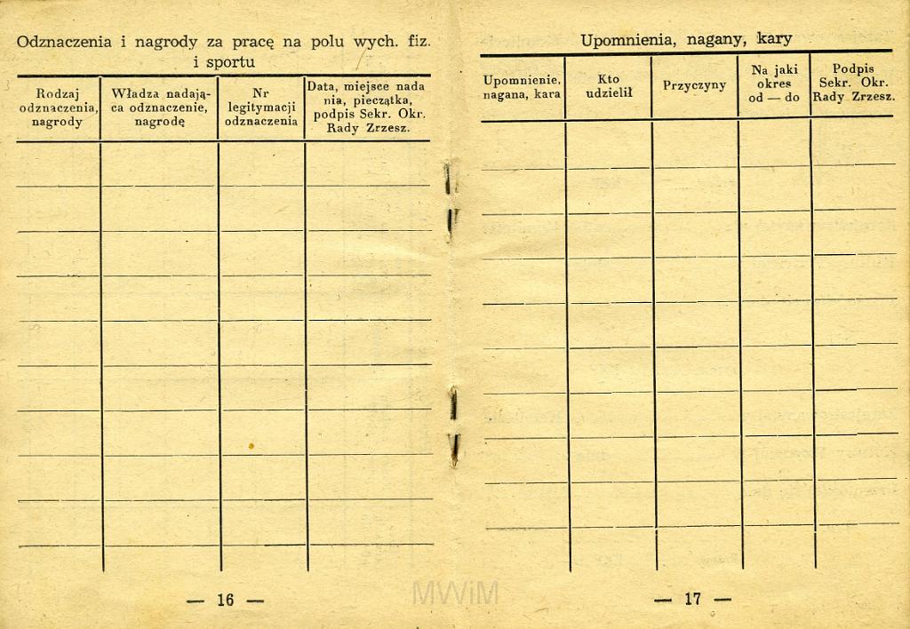 KKE 3258-10.jpg - Ksiązeczka Instruktorska Główny Komitet Kultury Fizycznej, Jana Rutkowskiego, Warszawa, 1952 r.